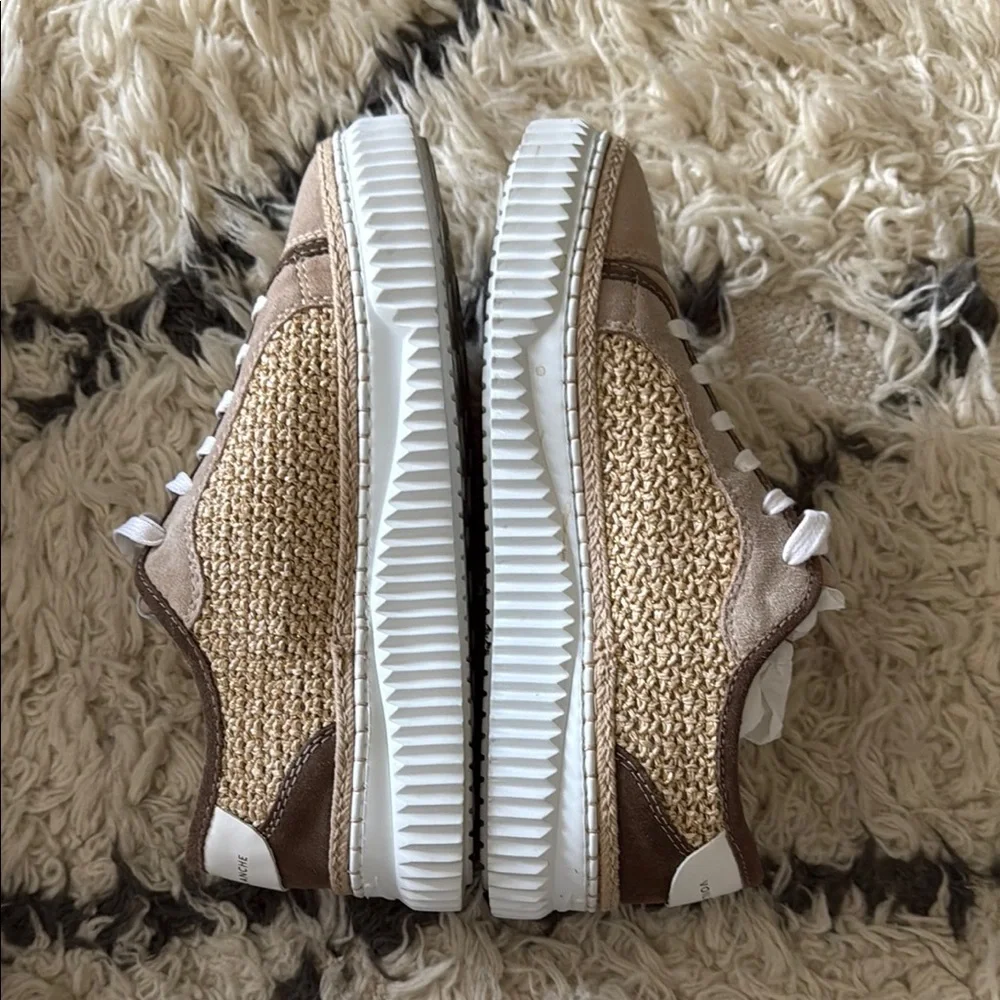 Voile Blanche Cream and Brown Sneakers Suede Low-Top - Picture 4 of 7